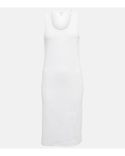 Bottega Veneta Cotton-blend Jersey Tank Dress - White