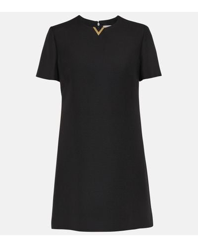 Valentino Robe en Crepe Couture - Noir