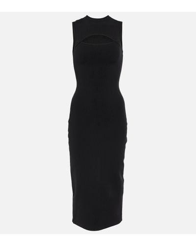 Victoria Beckham Sleeveless Cut Out Midi Dress - Black