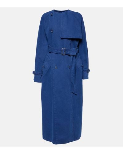 Max Mara Trench-coat Calao en toile de coton - Bleu