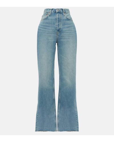 RE/DONE Jeans anchos de tiro alto - Azul