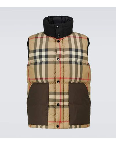 Burberry Kenwick Checked Down Vest - Multicolor