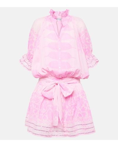 Juliet Dunn Hemdblusenkleid aus Baumwolle - Pink