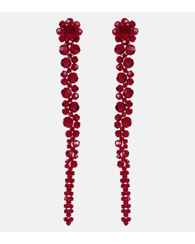 Simone Rocha Crystal Earrings - Red