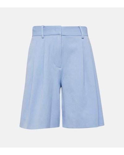 STAUD Long Luisa Bermuda Shorts - Blue