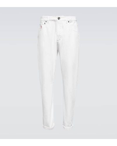 Brunello Cucinelli Slim Jeans - Weiß