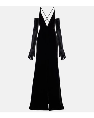 Costarellos Velvet Gown - Black