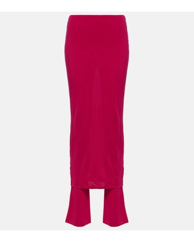 Alaïa High-rise Jersey Skirt Trousers - Pink