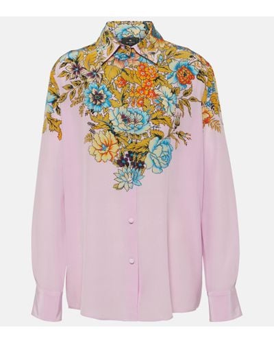 Etro Floral Silk Shirt - Pink