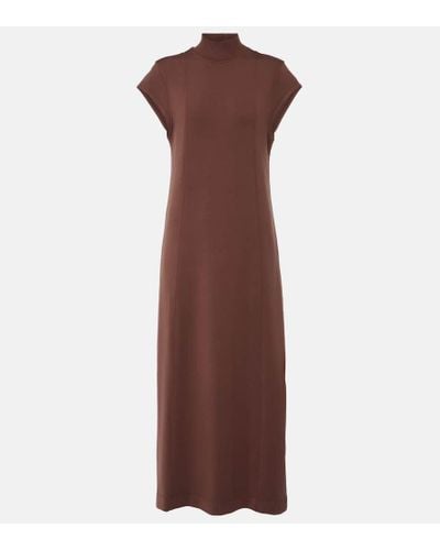 Varley Taunton Jersey Midi Dress - Brown