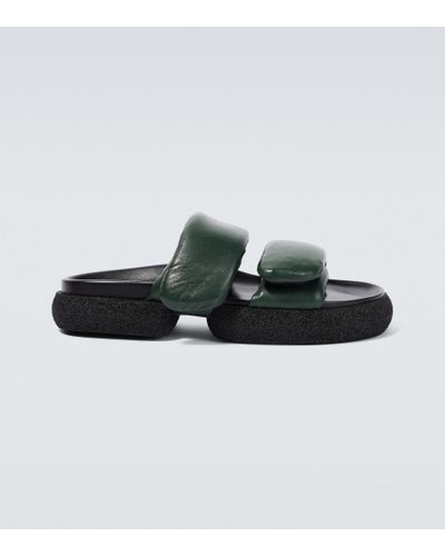 Dries Van Noten Men's Leather Sandal Black