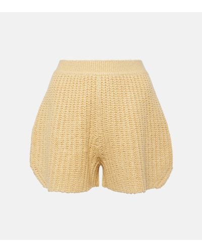 Loro Piana Silk-blend Shorts - Natural
