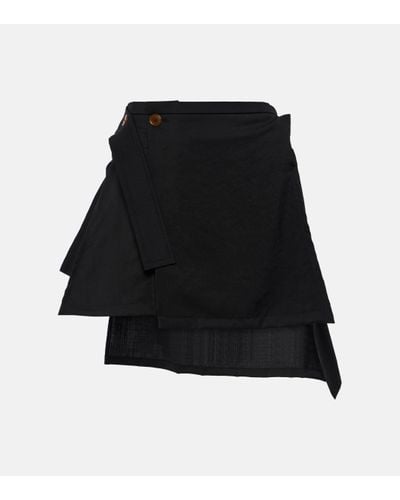 Vivienne Westwood Mini-jupe en laine - Noir