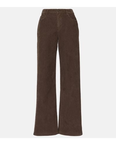 The Row Eglitta Corduroy Wide-leg Trousers - Brown