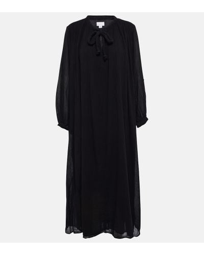 Velvet Frankie Cotton Gauze Maxi Dress - Black