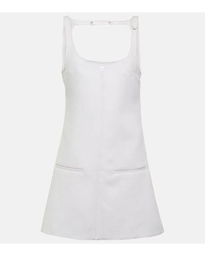 Courreges Robe Reedition a logo - Blanc