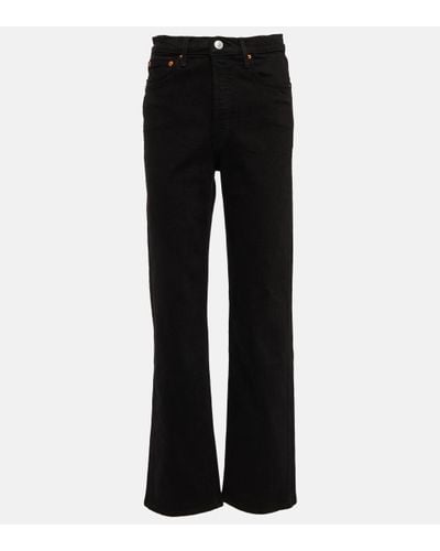RE/DONE '90s High-rise Straight Jeans - Black