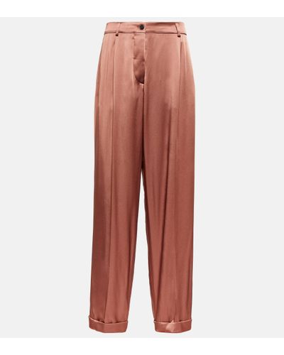 Tom Ford Pantalon a taille haute - Rouge
