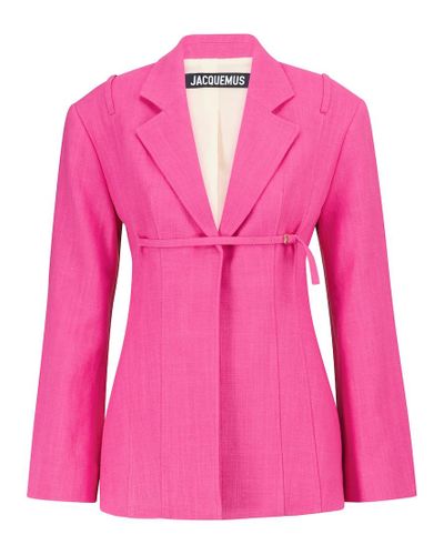 Jacquemus La Veste Sauge Line-blend Jacket - Pink