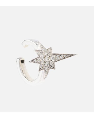 Robinson Pelham Bijoux d'oreilles North Star en or blanc 14 ct et diamants - Métallisé