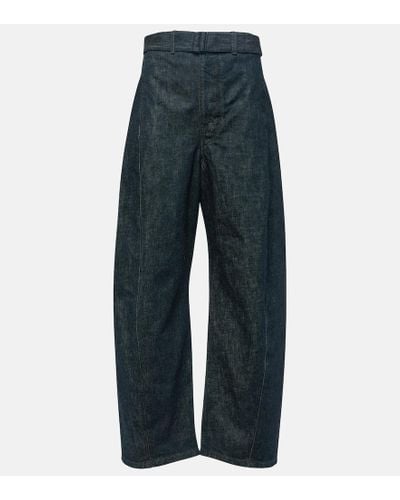 Lemaire High-rise Barrel-leg Jeans - Blue