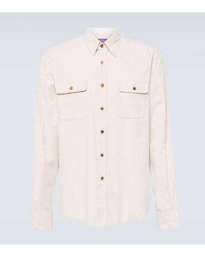 Ralph Lauren Purple Label Cotton Corduroy Shirt - Natural
