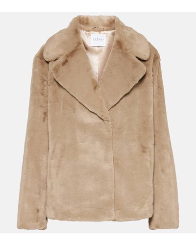 Velvet Raquel Faux Fur Jacket - Natural