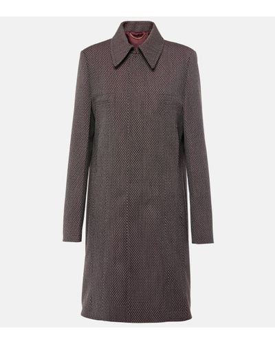 Victoria Beckham Tailored Virgin Wool Coat - Brown