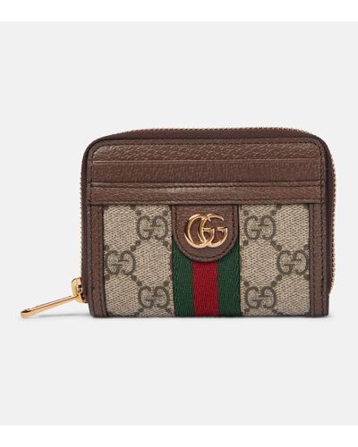 Gucci Ophidia Kartenetui mit GG - Braun