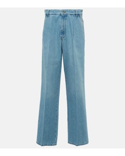 Miu Miu Low-Rise Wide-Leg Jeans - Blau