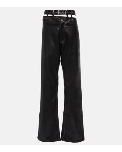 Y. Project Y Belt Wide-leg Trousers - Black