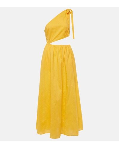 Marysia Swim Alberobello Cutout Cotton Midi Dress - Yellow