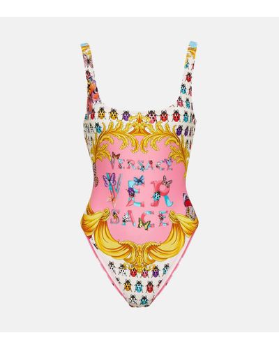 Versace Costume intero Butterflies con stampa - Rosa