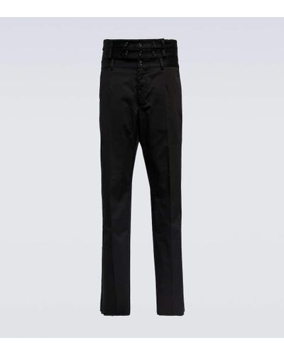 Dolce & Gabbana Pantalon de traje con doble cintura - Negro