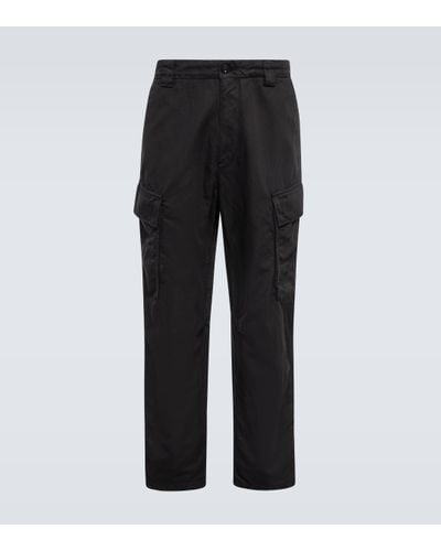 C.P. Company Cotton And Linen Cargo Trousers - Black