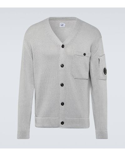 C.P. Company Compact-knit Cotton Cardigan - Grey