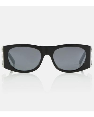 Givenchy Gafas de sol rectangulares con 4G - Gris