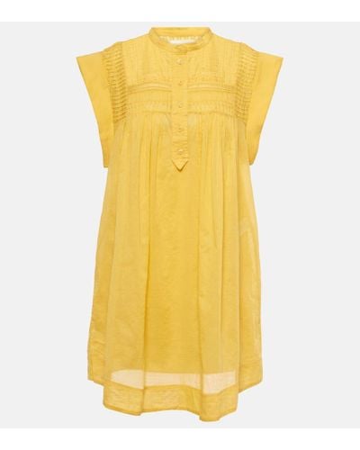 Isabel Marant Leazali Cotton Minidress - Yellow