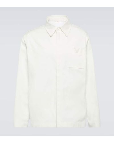 Valentino Jacke aus Baumwoll-Canvas - Weiß