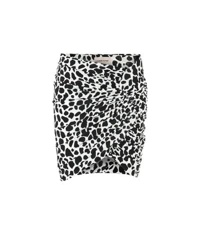 Alexandre Vauthier Animal-print Stretch-jersey Miniskirt - Black
