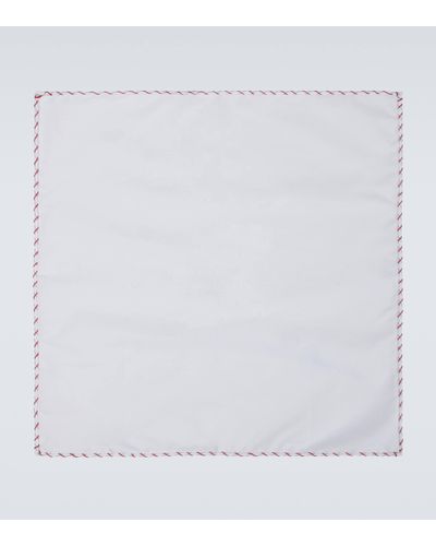 Brunello Cucinelli Cotton Pocket Square - White