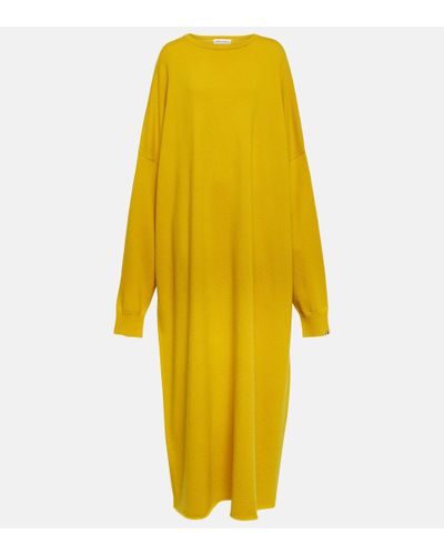 Extreme Cashmere N°289 May Cashmere-blend Sweater Dress - Yellow