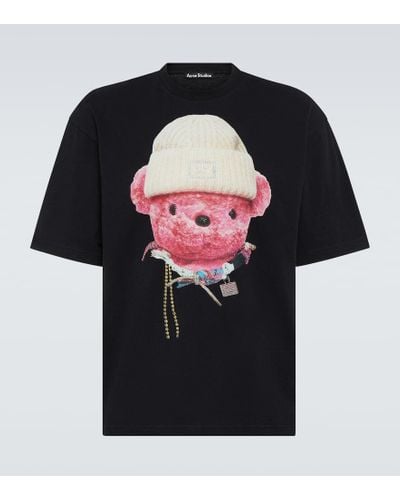 Acne Studios Bedrucktes T-Shirt aus Baumwoll-Jersey - Schwarz