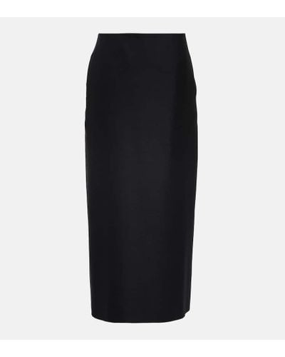 The Row Colt Wool And Mohair Maxi Skirt - Black