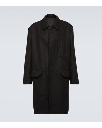 Rick Owens Jumbo Virgin Wool Coat - Black