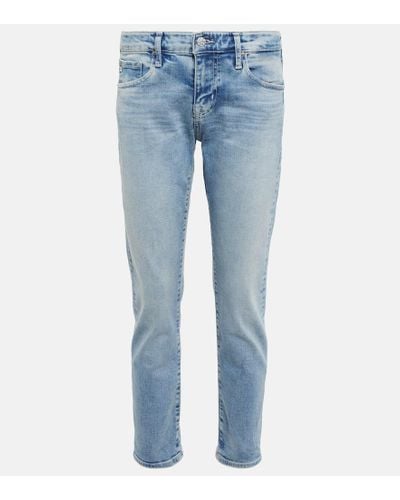 AG Jeans Jeans slim Ex-Boyfriend a vita media - Blu