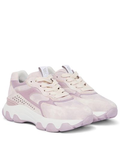 Hogan Sneakers Hyperactive aus Veloursleder - Pink