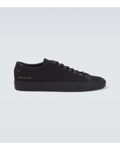 Common Projects Achilles Leather And Canvas Sneakers - Black