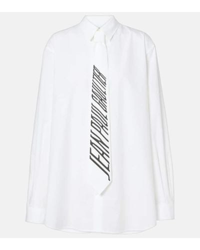 Jean Paul Gaultier Hemd aus Baumwollpopeline - Weiß