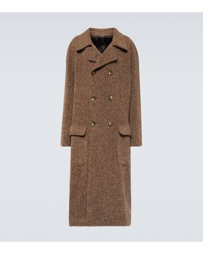 Dolce & Gabbana Double-breasted Alpaca-blend Coat - Brown